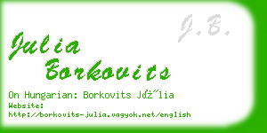 julia borkovits business card